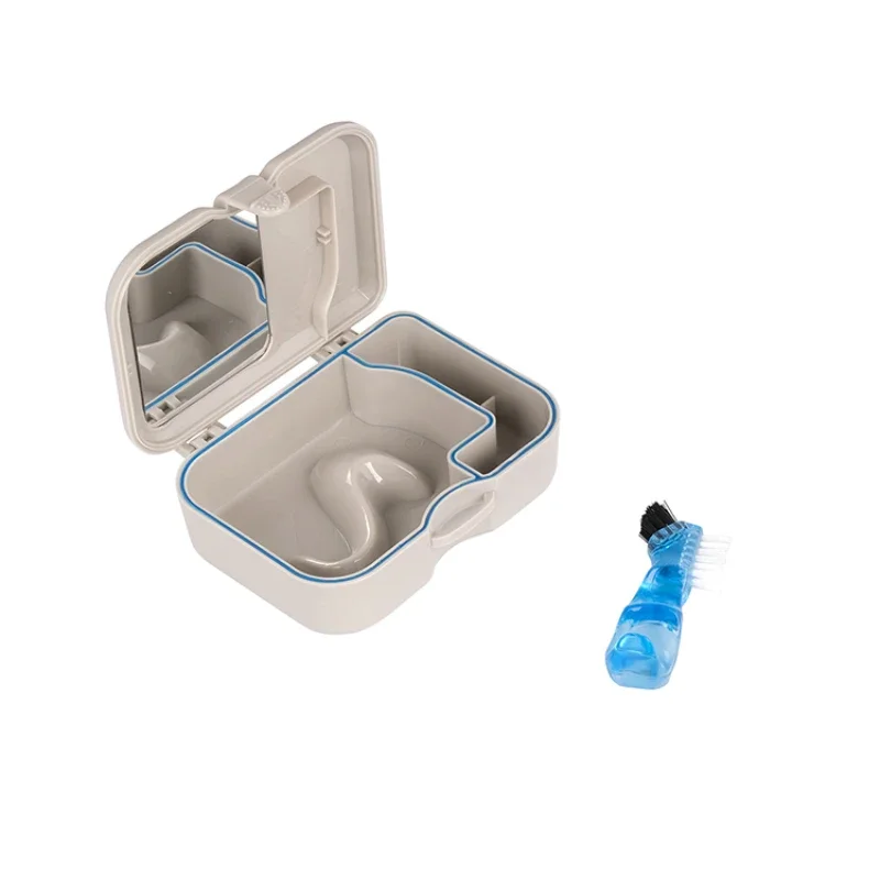 With Mirror,Brush and Fake Tooth Storage Ideal for Orthodontics, Mirrors,Toothbrush and Denture, Orthodontic Placement Container