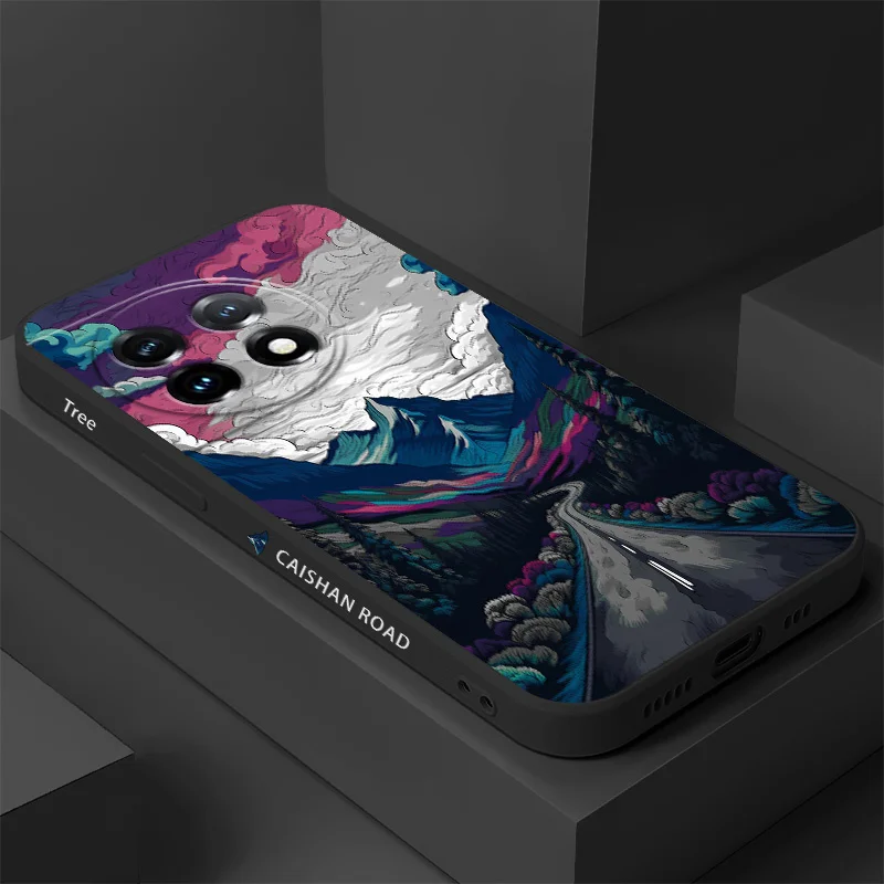 

Illusionary Mountain Phone Case For Oneplus 13 13R 12 12R 11 11R 10 10R 10T 9R 9RT 9 8T 8 7 7T Pro 5G Liquid Silicone Cover