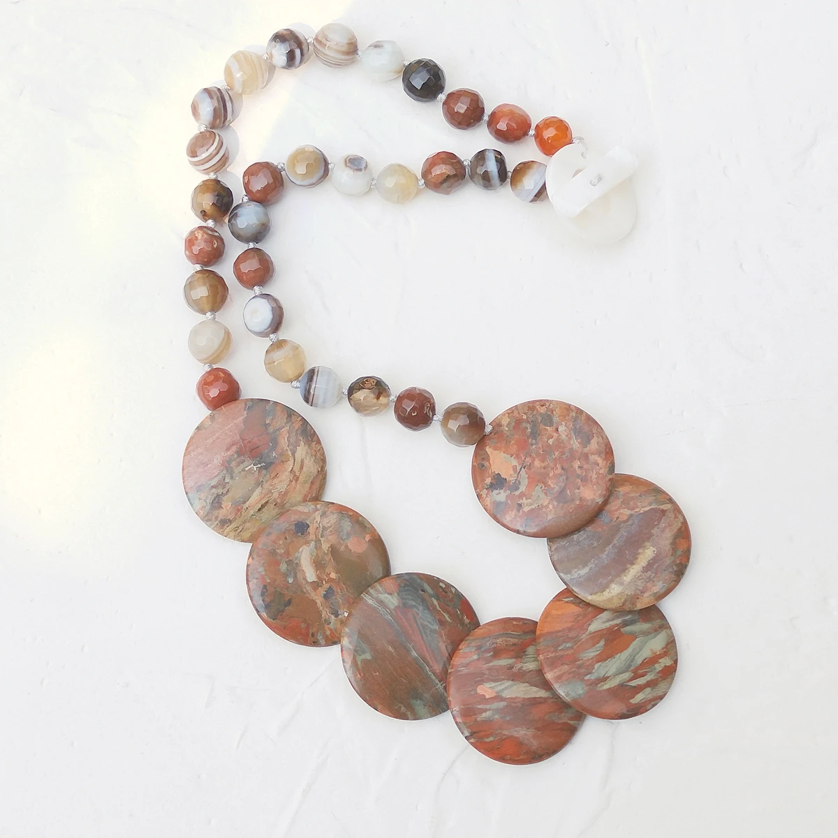Lii Ji Real Stone Red Jasper Necklace Stock Sale Women Jewelry Gift