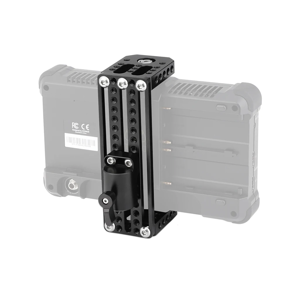 HDRIG Suporte para monitor na câmera Gaiola de estrutura C com cabeça de suporte de luz (máx. Diâmetro da coluna 16 mm) para acessórios de câmera DSLR