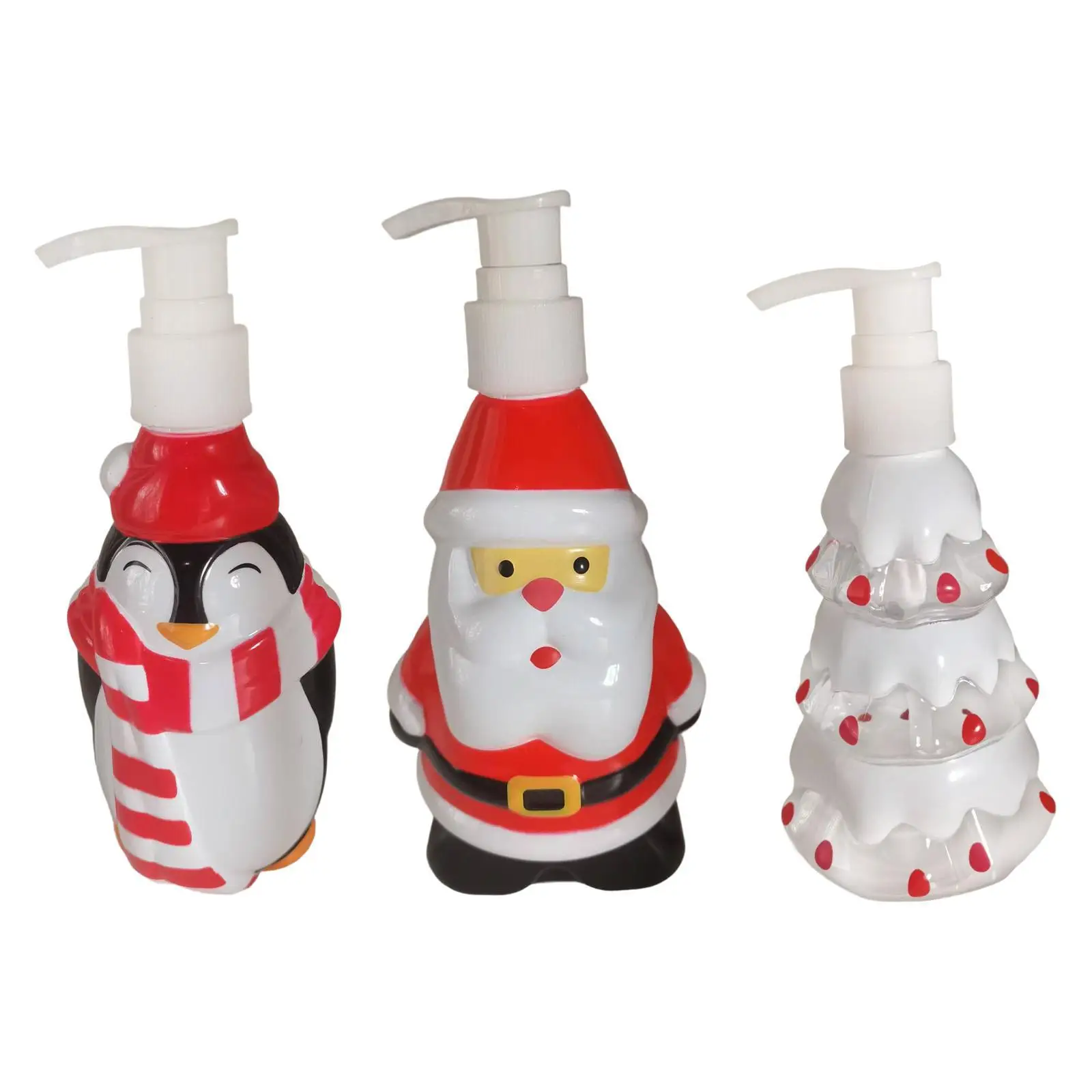 Portable Lotion Dispenser Bottle Refillable Soap Pump Christmas Themed for Washroom Counter Farmhouse Decor