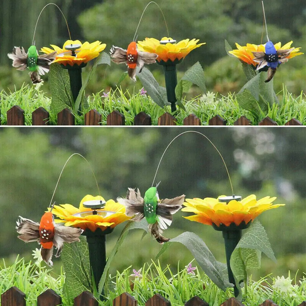 

Garden Decoration Solar Powered Dancing Fluttering Bird Farmland Flying Yard Decoration Home Butterflies Garden Outdoor Hum G8B4