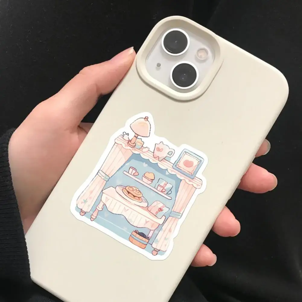 Scrapbooking Stickers Waterproof Pvc Stickers Waterproof Cartoon Sticker Set 50pcs Fade-resistant Decorative Stickers for Water