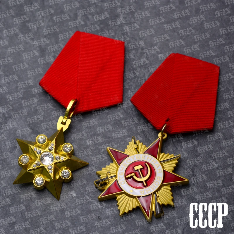 Soviet Union Marshal Medal 1942th Patriotic Nation USSR Generalissimo Gold Star CCCP Military Honor Medal