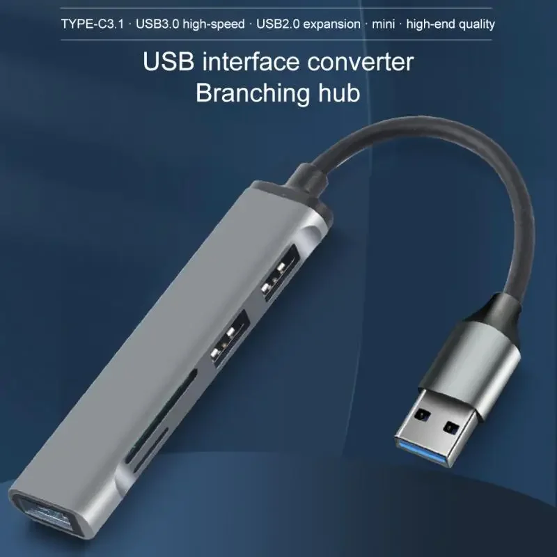 Type C HUB High Speed USB 3.0 HUB Splitter Card Reader Multiport with SD TF Ports for Macbook Computer Accessories HUB USB