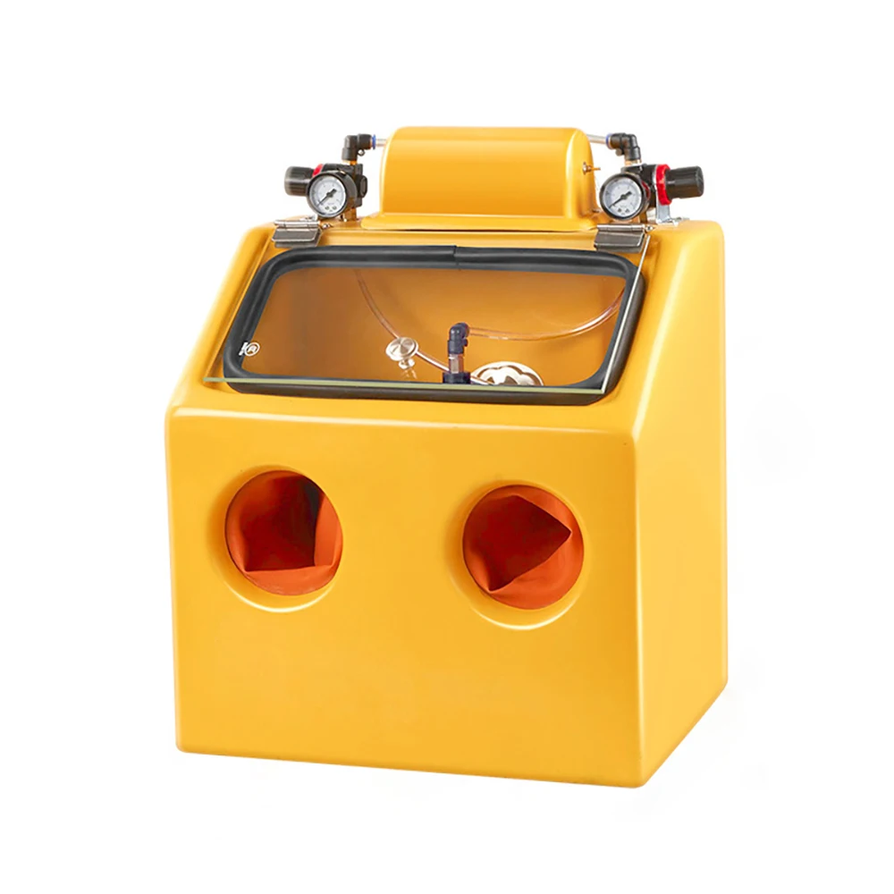 

High Quality Sandblasting Machine Dustless Manual Wet Sand Blasting Cabinet Water Vapour Sandblaster for Jewelry Metal Cleaning
