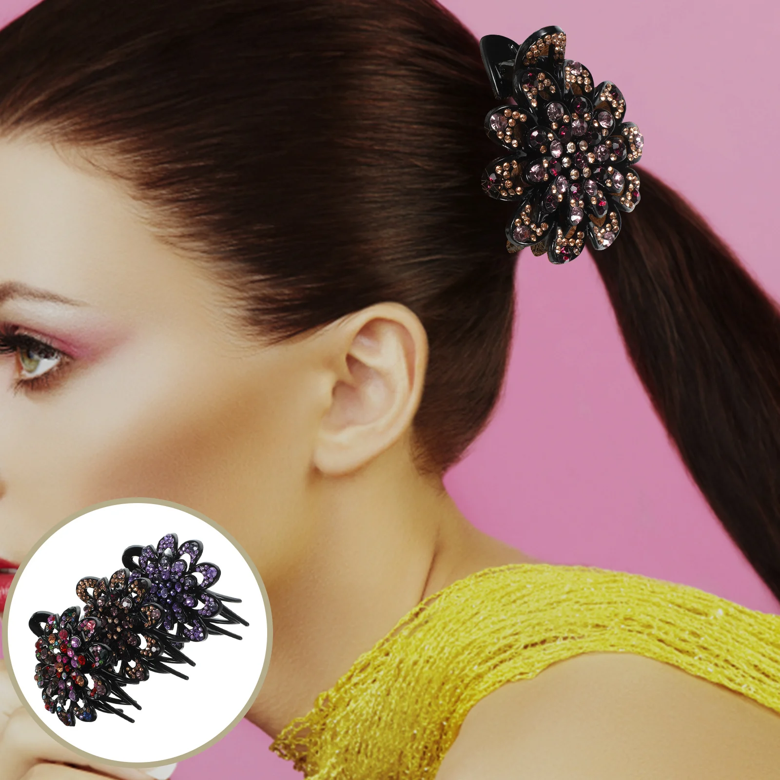 

3pcs Duck Bill Clips For Women French Style Claw Clip Thick Hair Styling Sectioning Tool Hair Accessories Wedding Party