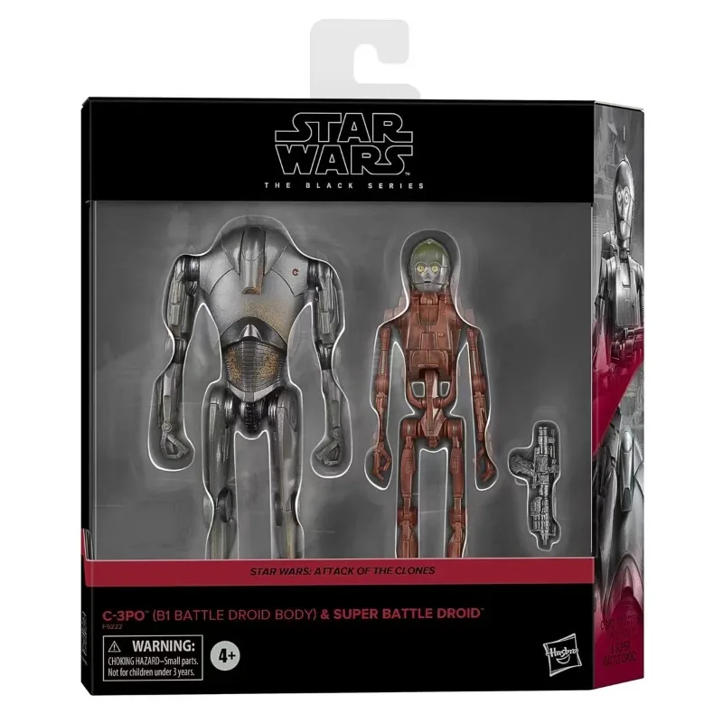 Original Hasbro Star Wars The Black Series Attack of The Clones C-3PO&Super Battle Droid Anime Figure Toys Collection Ornaments view 6