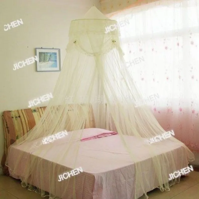 

Двуспальная кровать с круглой 2-дверной сетчатой москитной сеткой для улицы