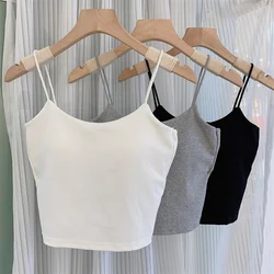 Tank Top For Women Summer Crop Tops Girls White Tube Top Female Underwear Bras Women'S T-Shirt Sleeveless Vest Camisole 2023hot