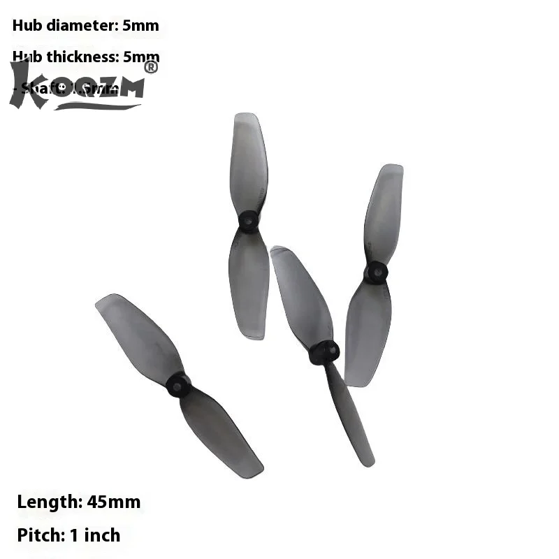 2 Pairs Crossover Aircraft Classic Grey Propeller HQprop 45MMX2 1.8inch 2-Blade FPV Propeller 1.5MM Holes Micro Whoop Prop