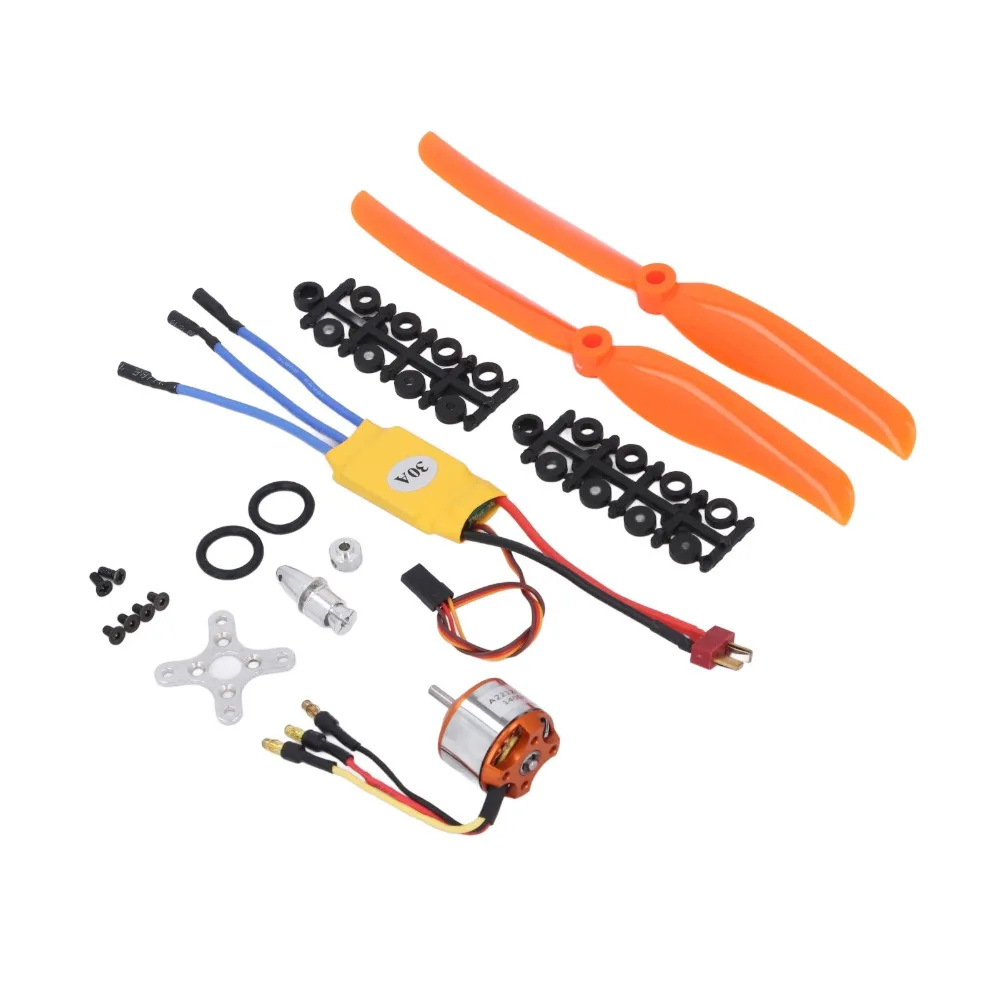 Durable 1400KV Brushless Motor 5V 2A BEC 3.5mm Plug Propeller Set 8060 Propeller 2212 Size ESC Motor Combo For RC Airplane