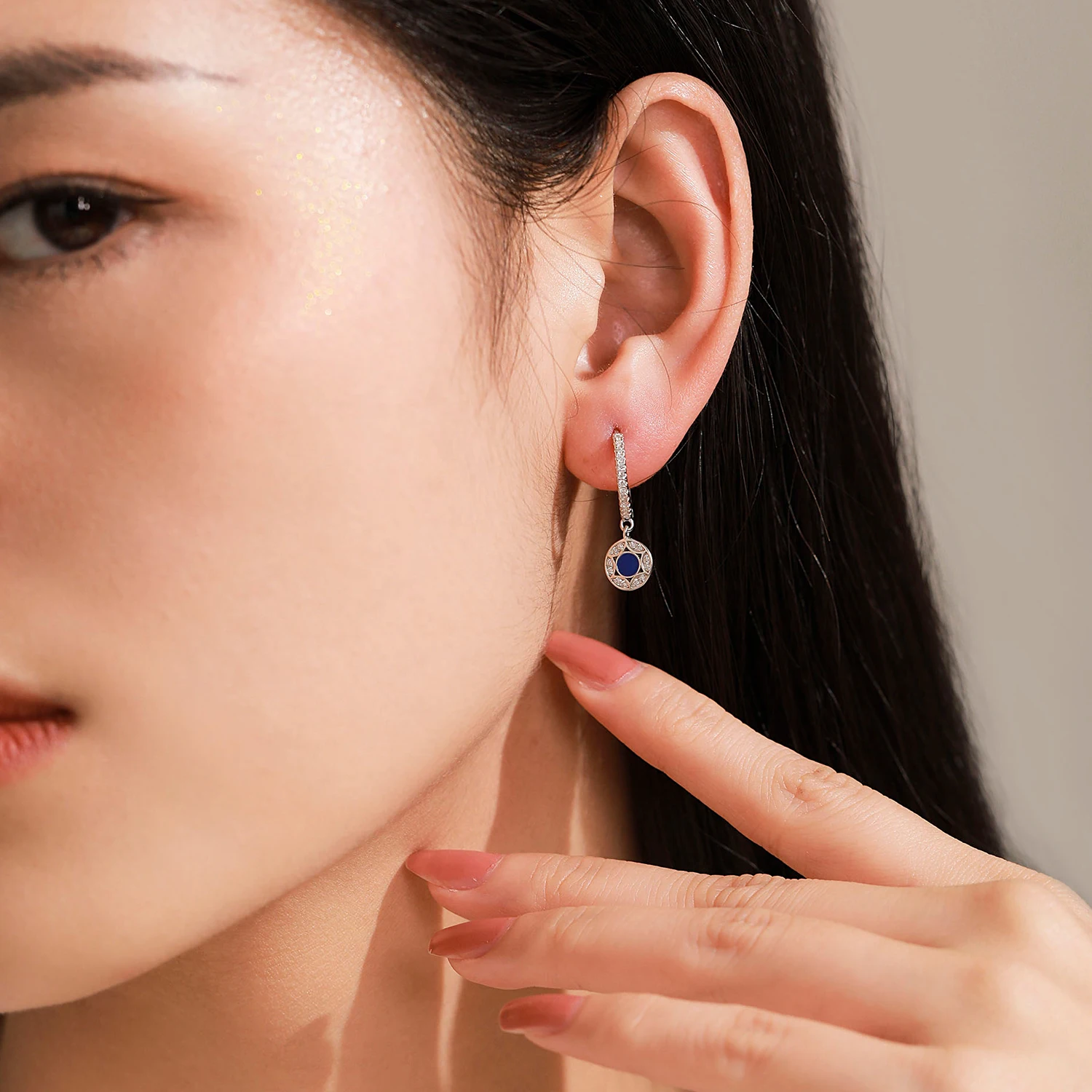 

Ailmay 100% 925 Sterling Silver Magic Array Star shaped Drop Earring For Women Girls Party Accessories Jewelry