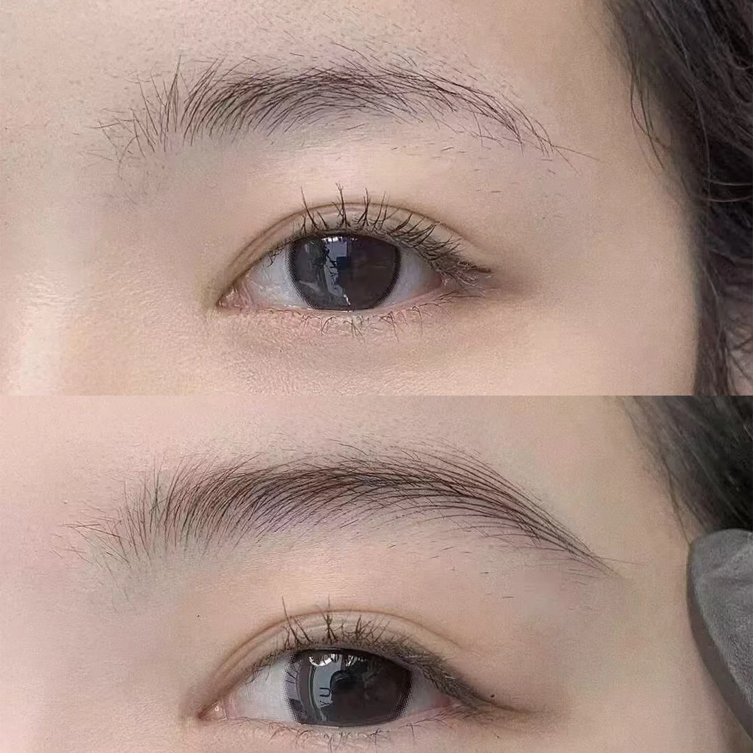 防水液体眉ペンシル染料スクエアブラシ充填生え際ペン演色持続野生眉毛エンハンサーメイクアップ