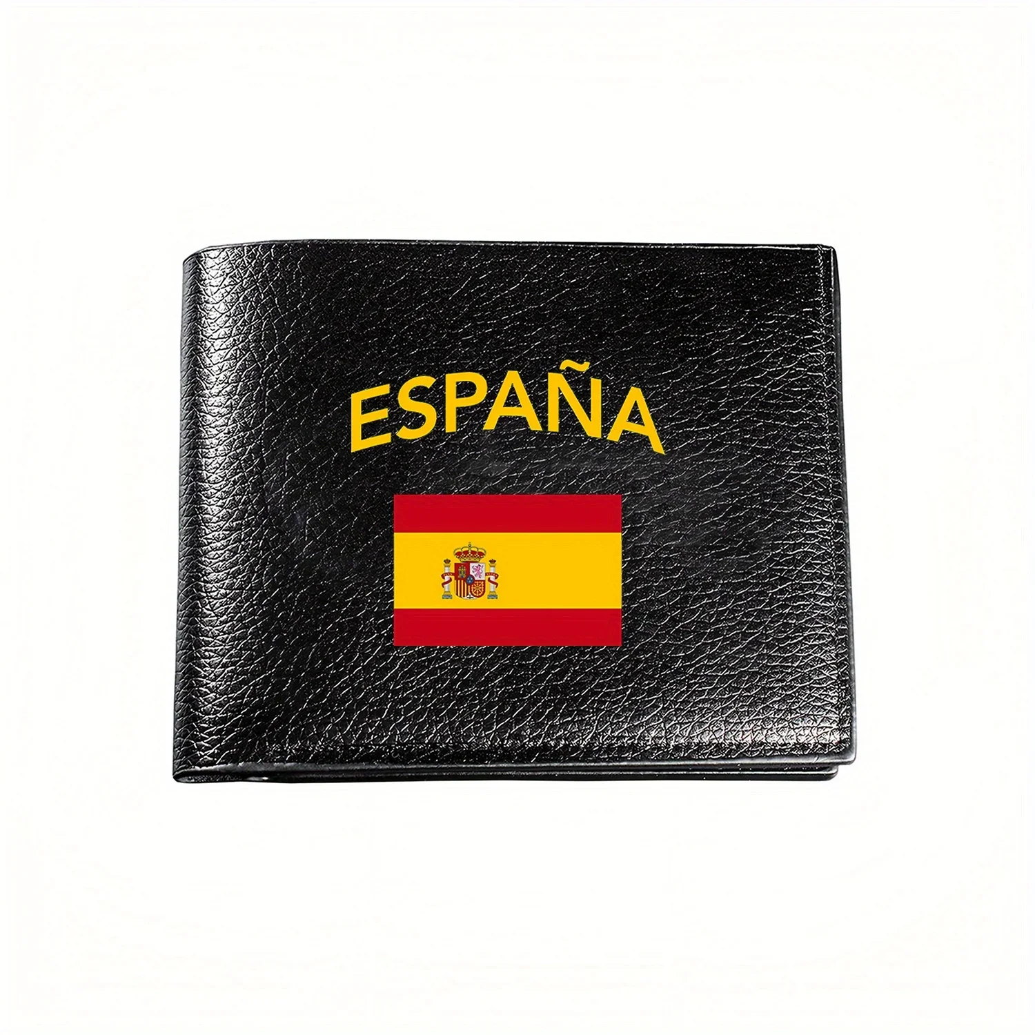Cartera del orgullo español de la bandera de España, cartera de negocios para hombre, informal, elegante, sencilla, práctica, de calidad, con estampado gráfico creativo