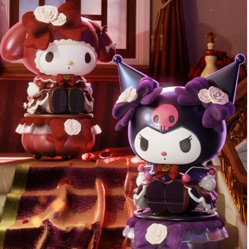 

В наличии: Фигурки Sanrio Kuromi и My Melody, серия «Розовая фиолетовая», большая коллекционная настольная декоративная игрушка для взрослых коллекционеров