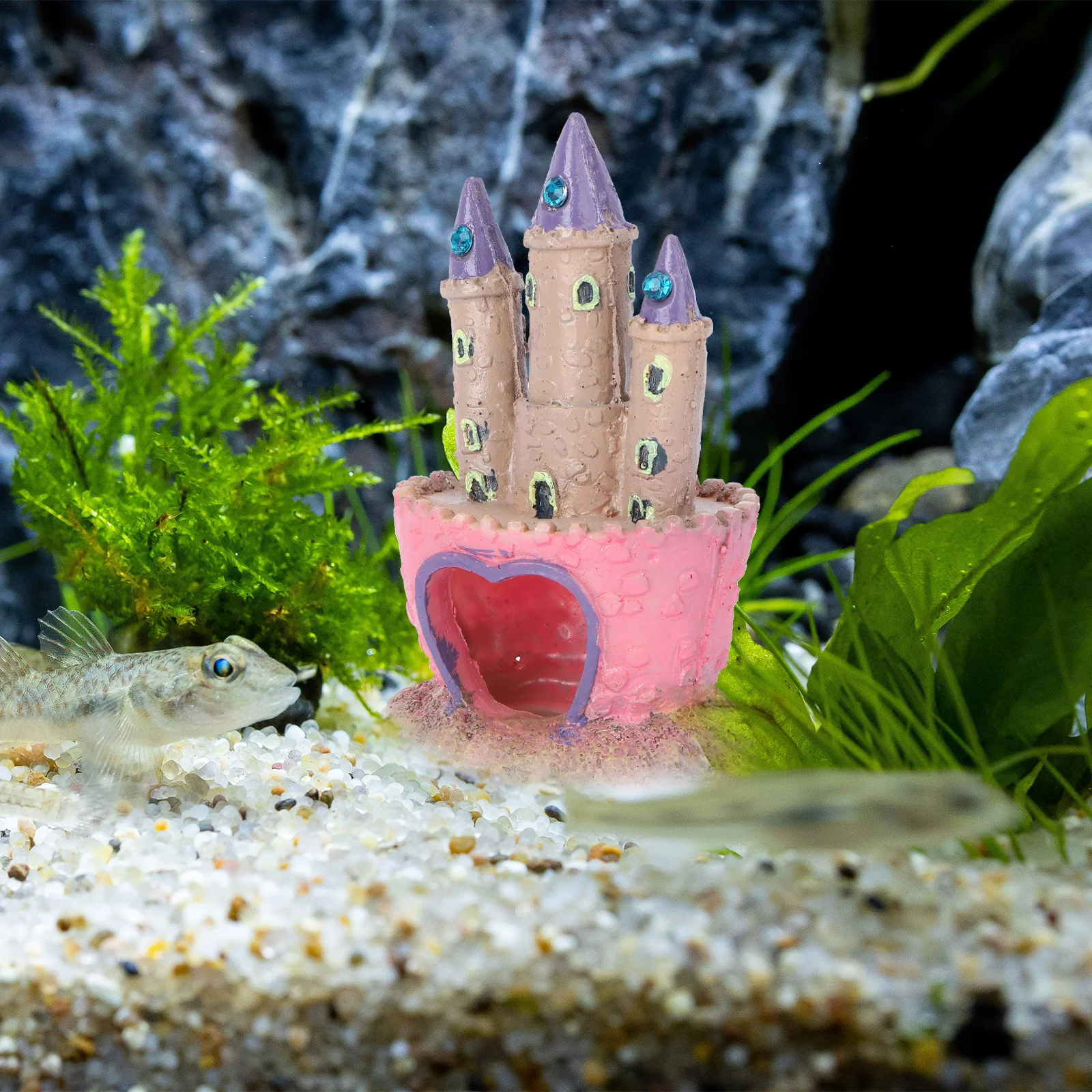

Aquarium Landscaping Castle Beautiful Cartoon Castle Fish Hidden Cave Fish Tank Ornament Enhancing Aquarium Scene
