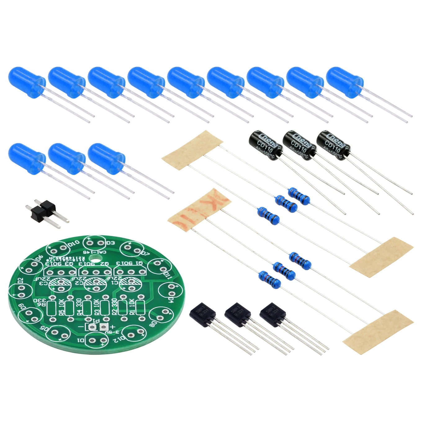 LED water lamp production kit triode running horse lamp discrete electronic components training welding practice board