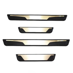 For Kia Mohave Borrego 2009-2020 2021 2022 Stainless Kick Pedal Protectors Door Sill Scuff Plate Sticker Car Styling Accessories