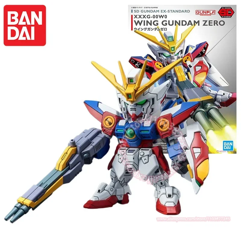 BANDAI SD EX-STANDARD XXXG-00W0 WING GUNDAM ZERO SDEX 018 BB Warrior Cartoon Model Movable Figure Assembly Toy Gift Decoration