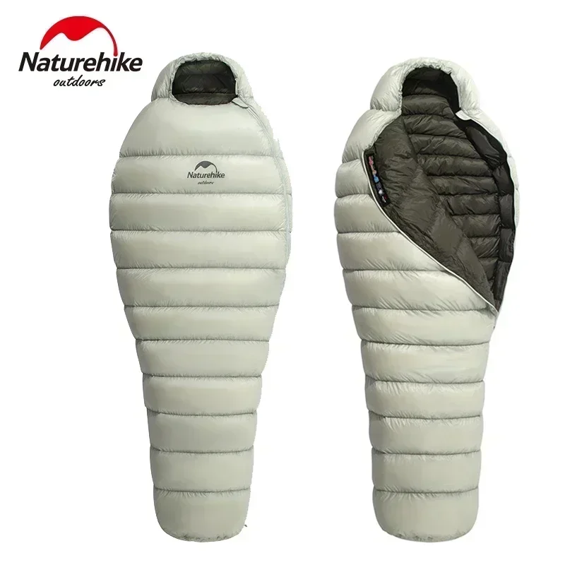 Naturehike FIREWORKS 860FP Goose Down Sleeping Bag Ultralight Winter Sleeping Bag Adult Mummy Style Thickened Keep Warm -9℃ ~9℃