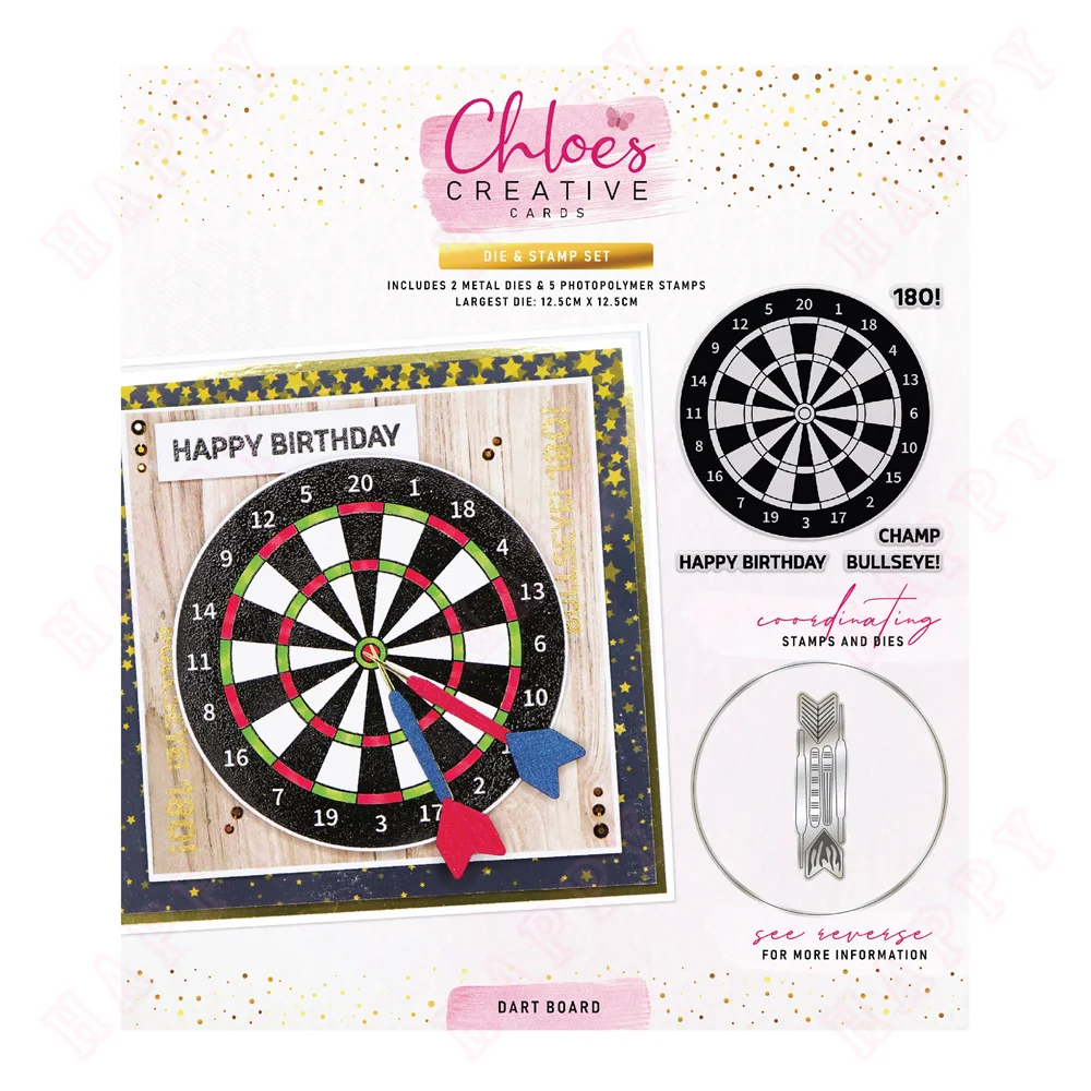 

Dart Board Metal Cutting Dies And Clear Stamps For DIY Scrapbook Photo Album Handmade Paper Card Decoration Craft Cut Die
