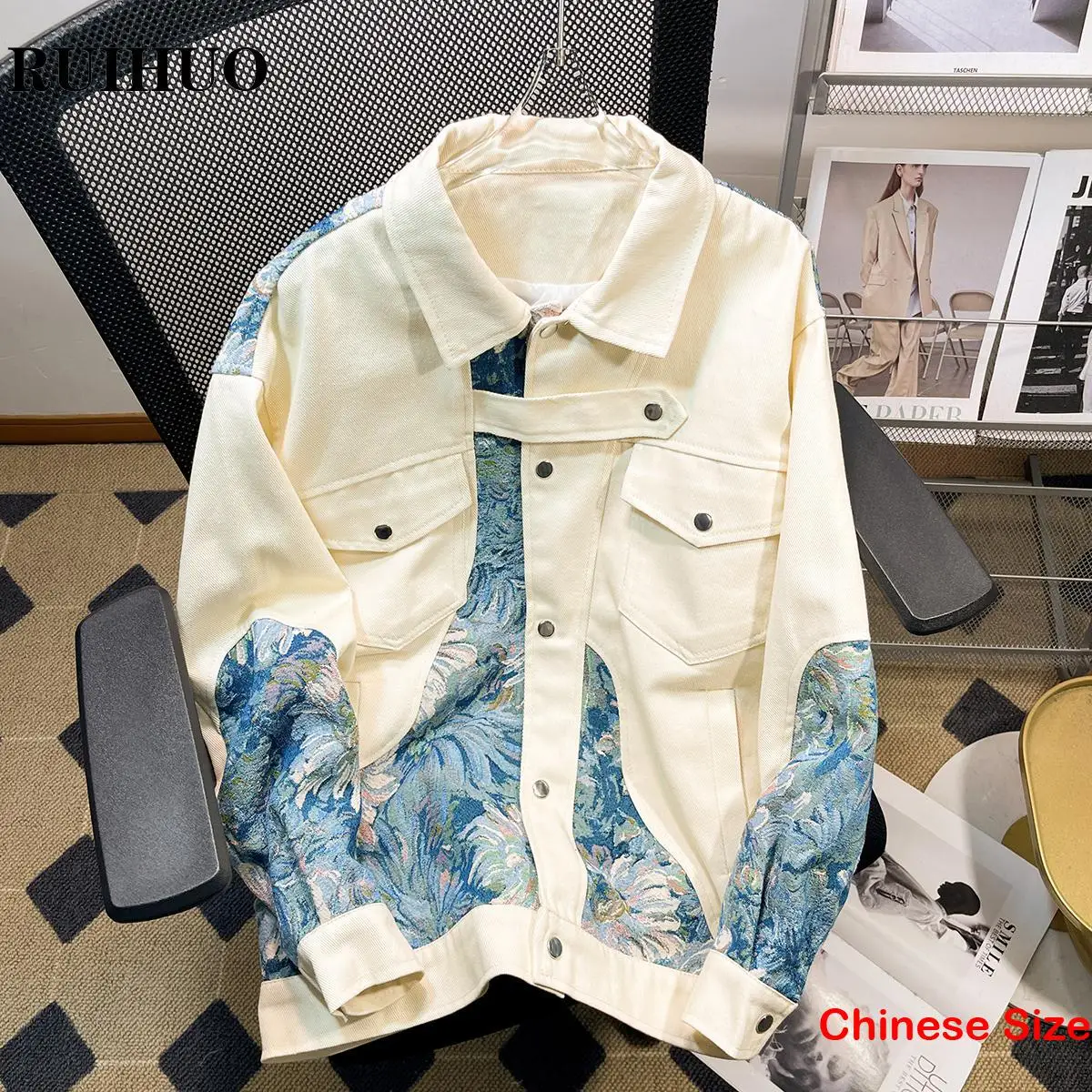 Embroidered Jackets for Mens Clothing Coat Men\'s Coats Original High Quality New Outerwear Bomber Tops 5XL 2024 Spring