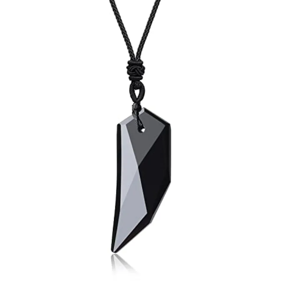 

Mens Womens Wolf Tooth Stone Pendant Necklace
