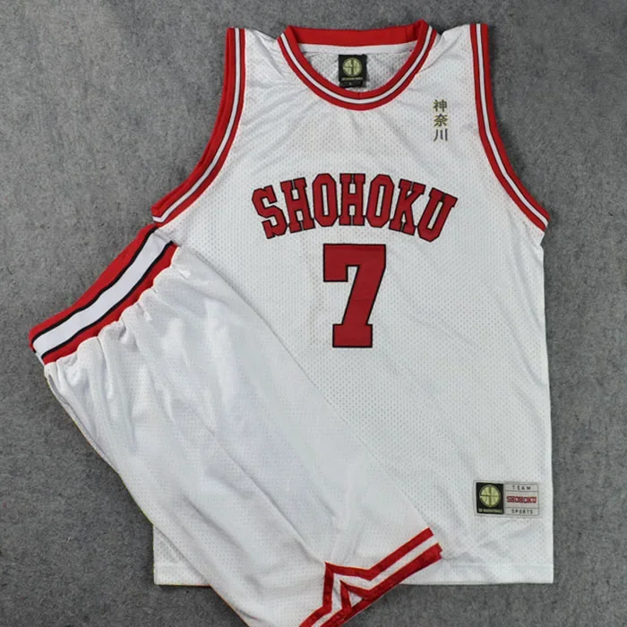 Embroidery Adults SLAM DUNK Cosplay Jersey Sets M L XL XXL Boys Anime Ryota Miyagi Cosplay Costumes for Basketball Clothes