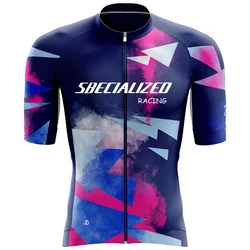 Men Cycling Short Jersey Pro Team 3 Colors Seamless Sleeve Cuff Fit Tops Road Bike MTB Short Sleeve Breathable Jerseys