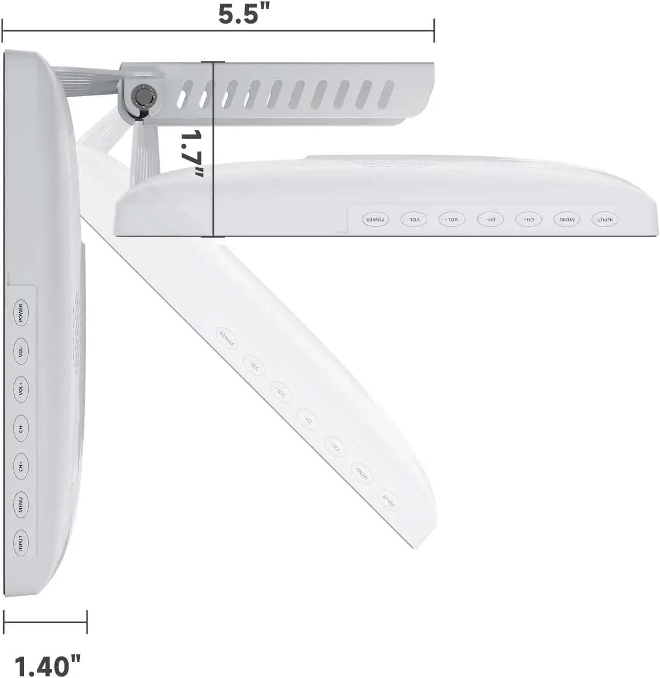 Telewizor kuchenny, mały telewizor Smart TV do kuchni, 15,6-calowe telewizory pod szafką Full HD 1080P, inteligentne telewizory Google z pilotem głosowym