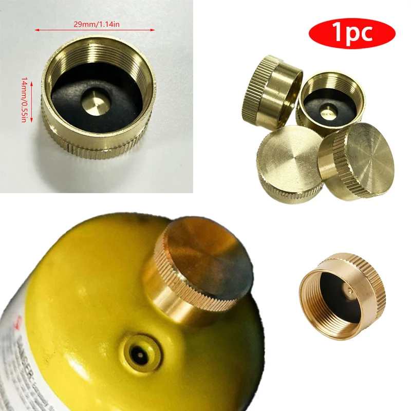 1 قطعة 29 مللي متر * 14 مللي متر غطاء عبوة النحاس 1 رطل زجاجة البروبان خزان الغاز اسطوانة غطاء محكم الغلق غطاء حماية للموقد في الهواء الطلق #1