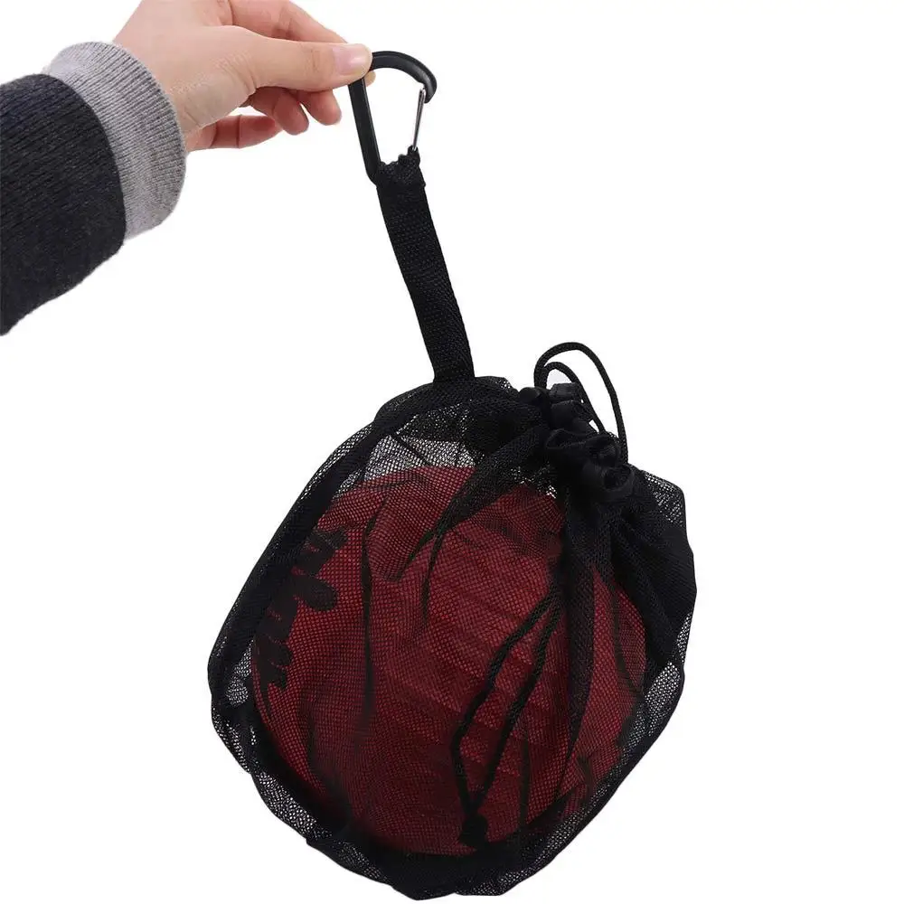 Clip-on bal mesh tas trekkoord balhouder basketbal opbergtas training handtas enkele baltas reizen sportschool