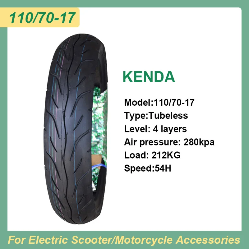 110/70-17 Motorcycle Vacuum Tire 17 Inch 4 Layers Thick Wear-resistant Tubeless