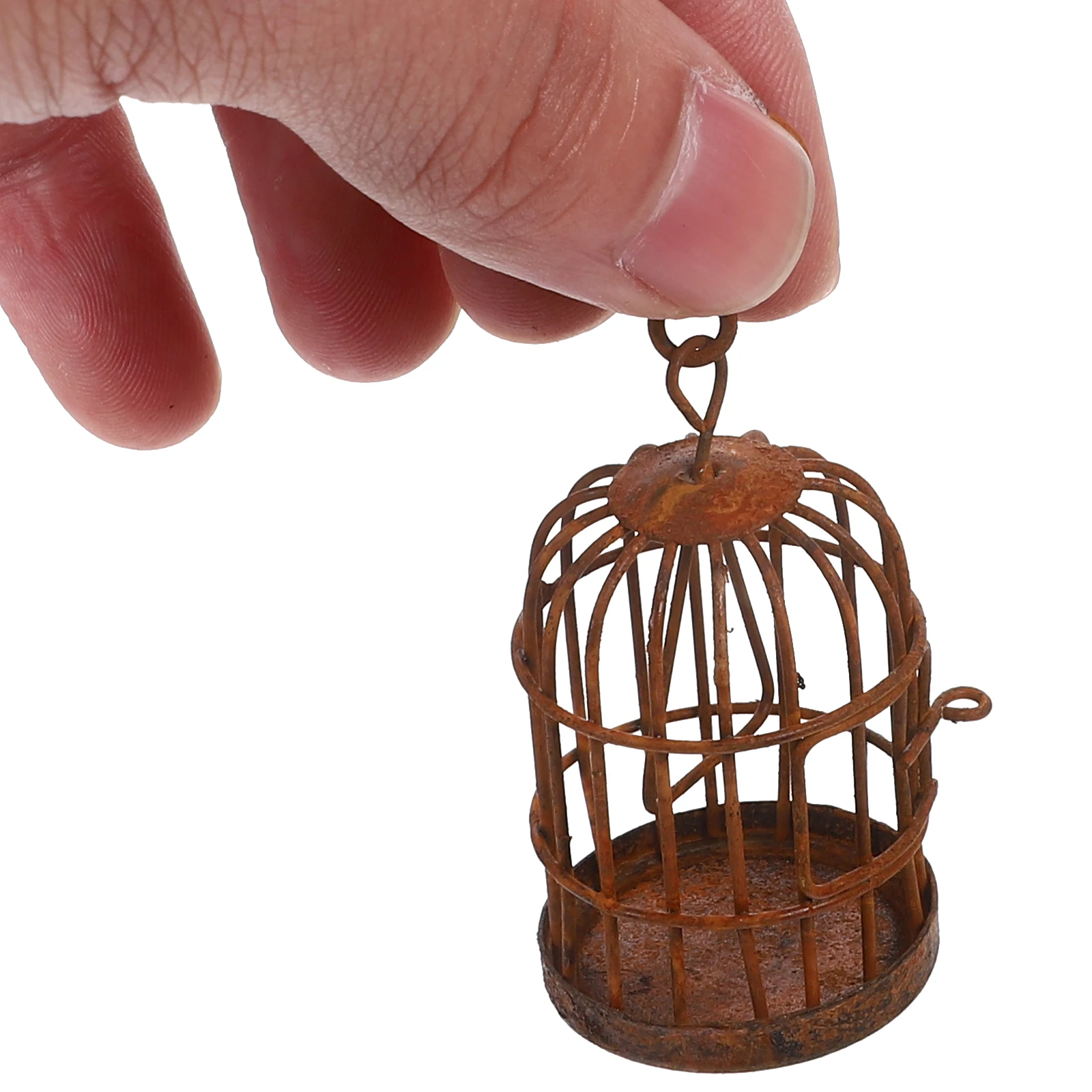 

Rustic Iron Birdcage Mini Decorative Vintage Miniature Birdcages Hollow Design Garden Patio Pot nament Dollhouse
