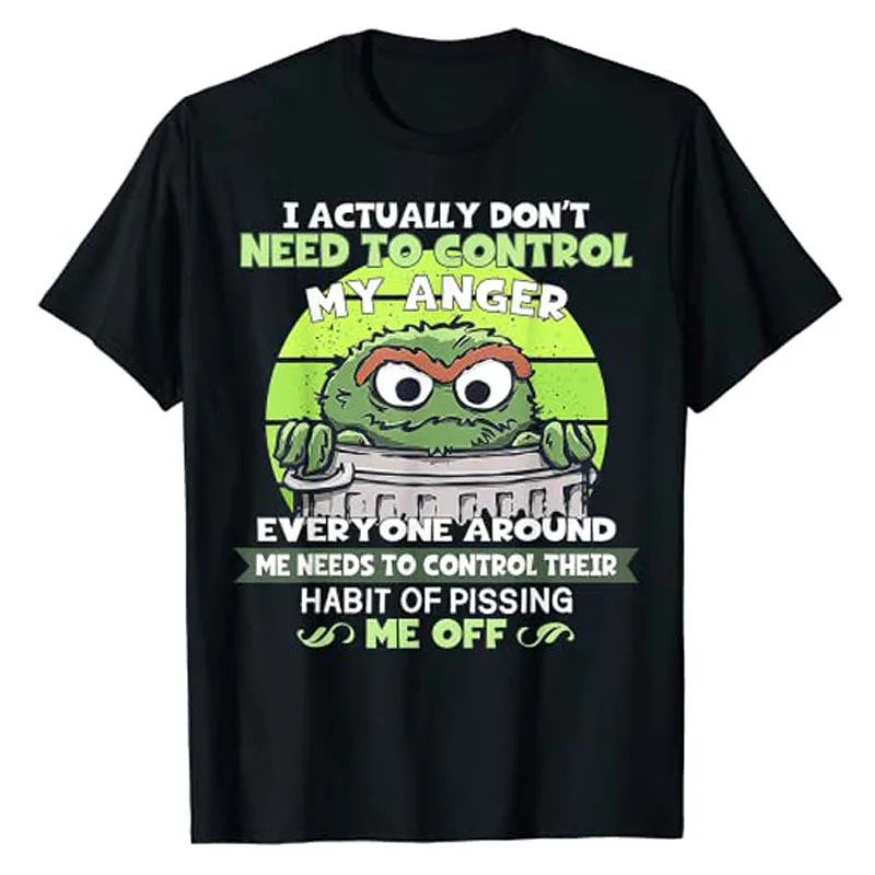 

I Actually Don't Need To Control My Anger T-Shirt Funny Sayings Graphic Tee Tops Cotton Women Men Fashion Clothes Novelty Gifts