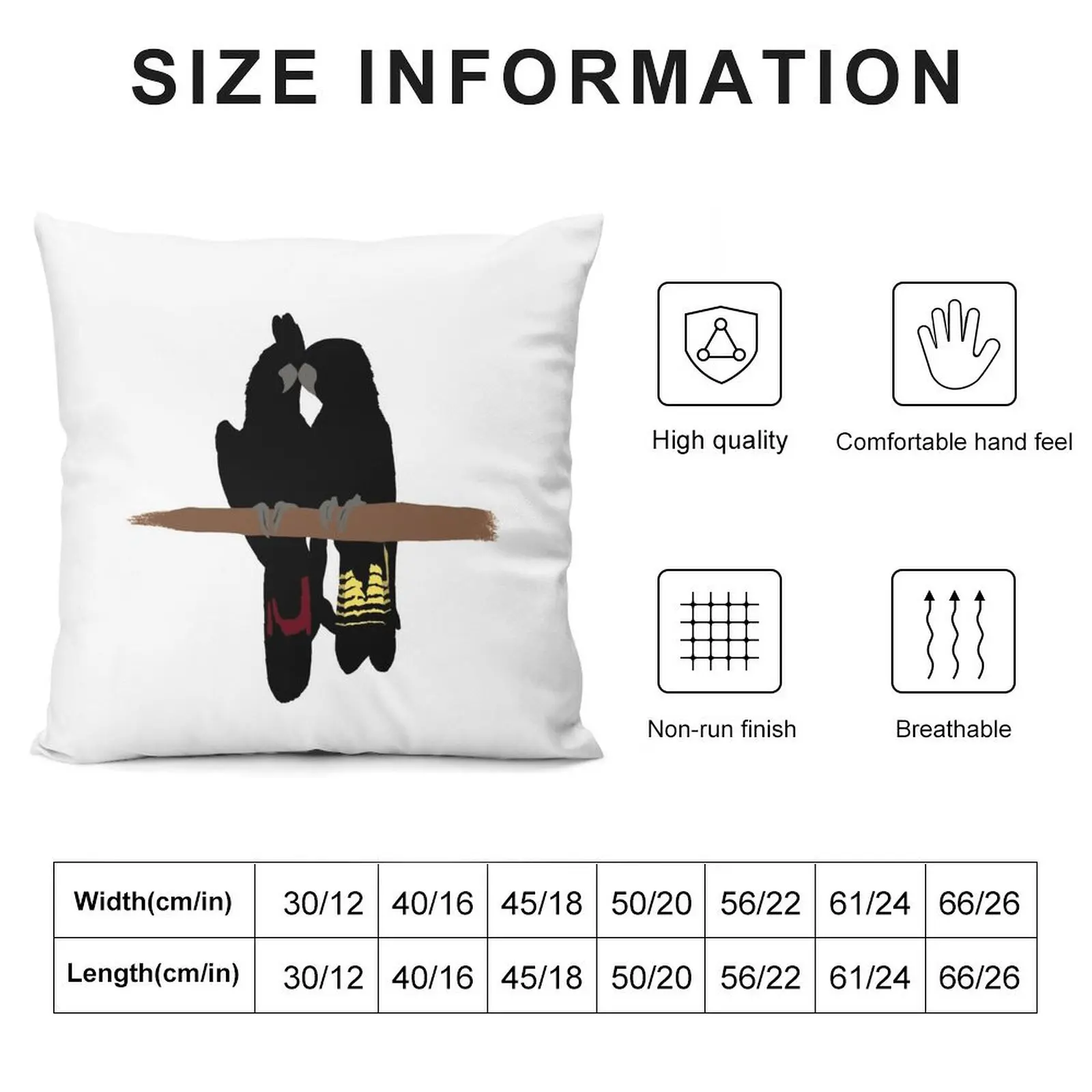 Black Cockatoos Throw Pillow Sofa Covers Pillowcases For Pillows Pillowcase Cushion Sofa Covers For Living Room pillow