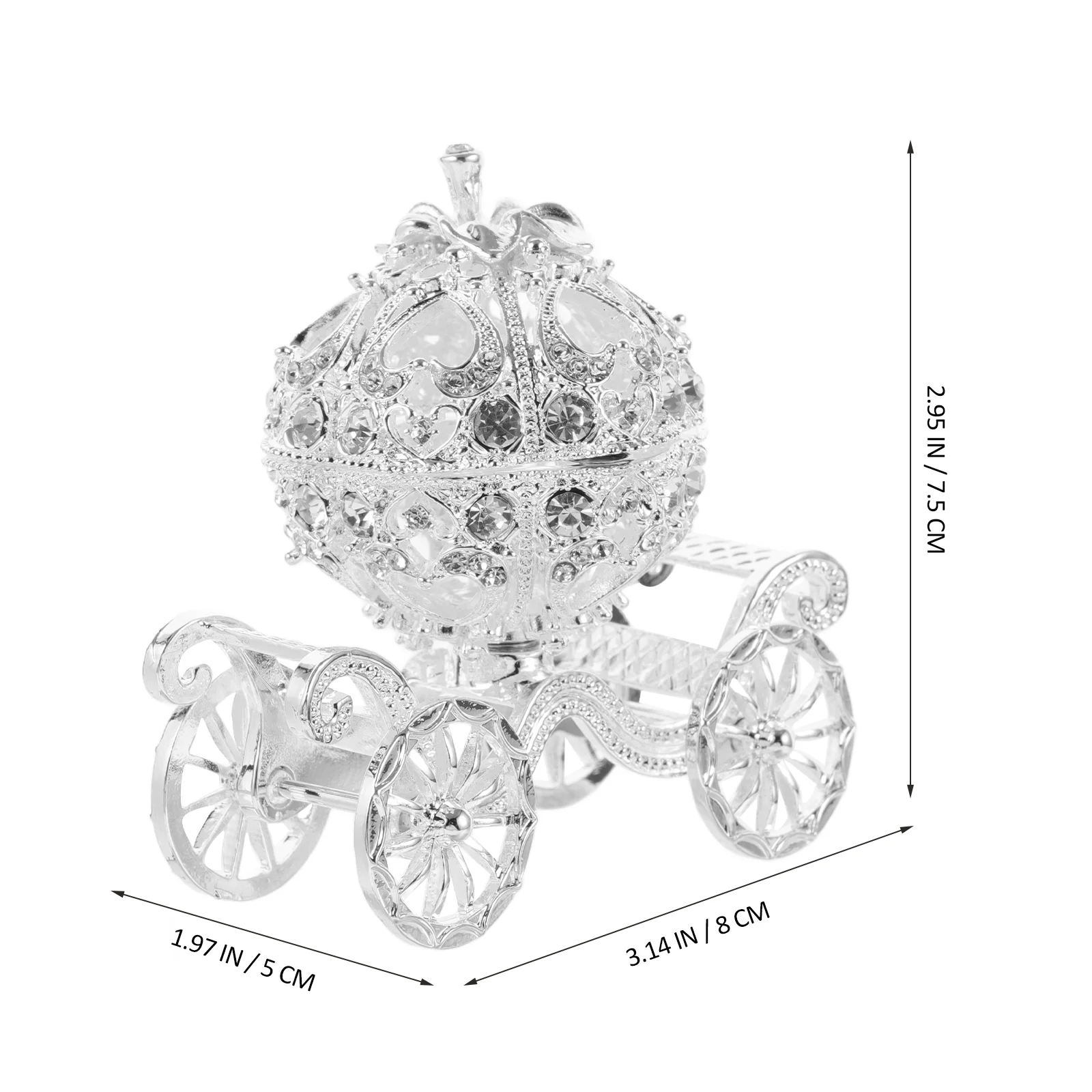 Pumpkin Car Decoration Shape Ornament Carriage Craft Seashell Accessories Tray Adornments Alloy Miss Ornaments