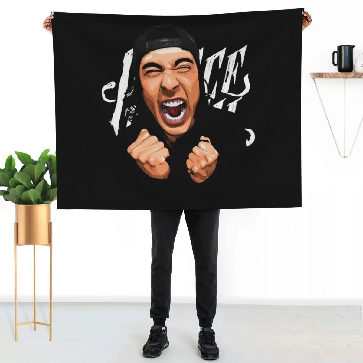 Funny Gifts Vic Fuentes Screaming Gift For Fans Throw Blanket Long Lasting Soft Plush Blanket for Daily Use