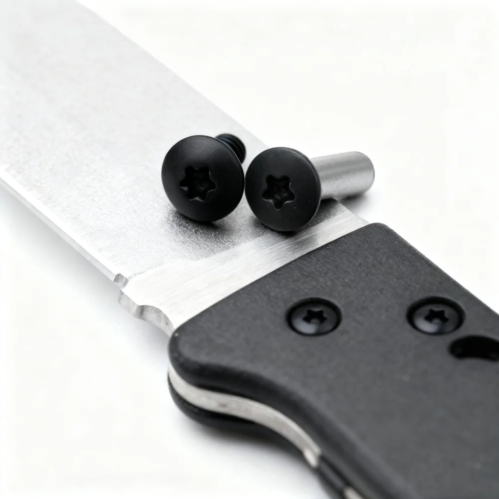 10 Sets Fold Knife AXIS Lock DIY Making Parts 416 Stainless Steel M3.5 T8 Torx Handle Spindle Screws 5MM Hole