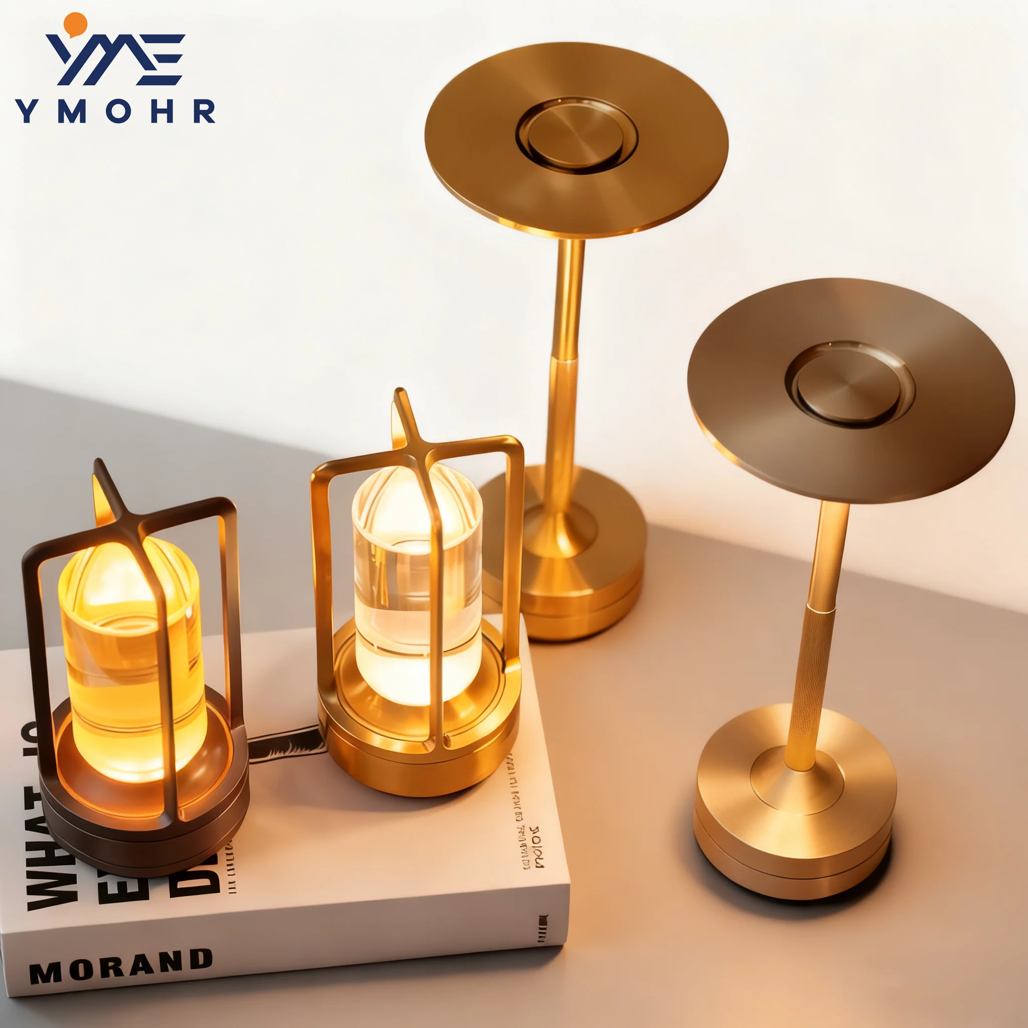 Светодиодный рождественский светильник для настроения, настольная лампа, USB перезаряжаемая настольная лампа, сенсорный датчик, беспроводной бар, ресторан, декор для спальни, креативные подарки новогодние украшения