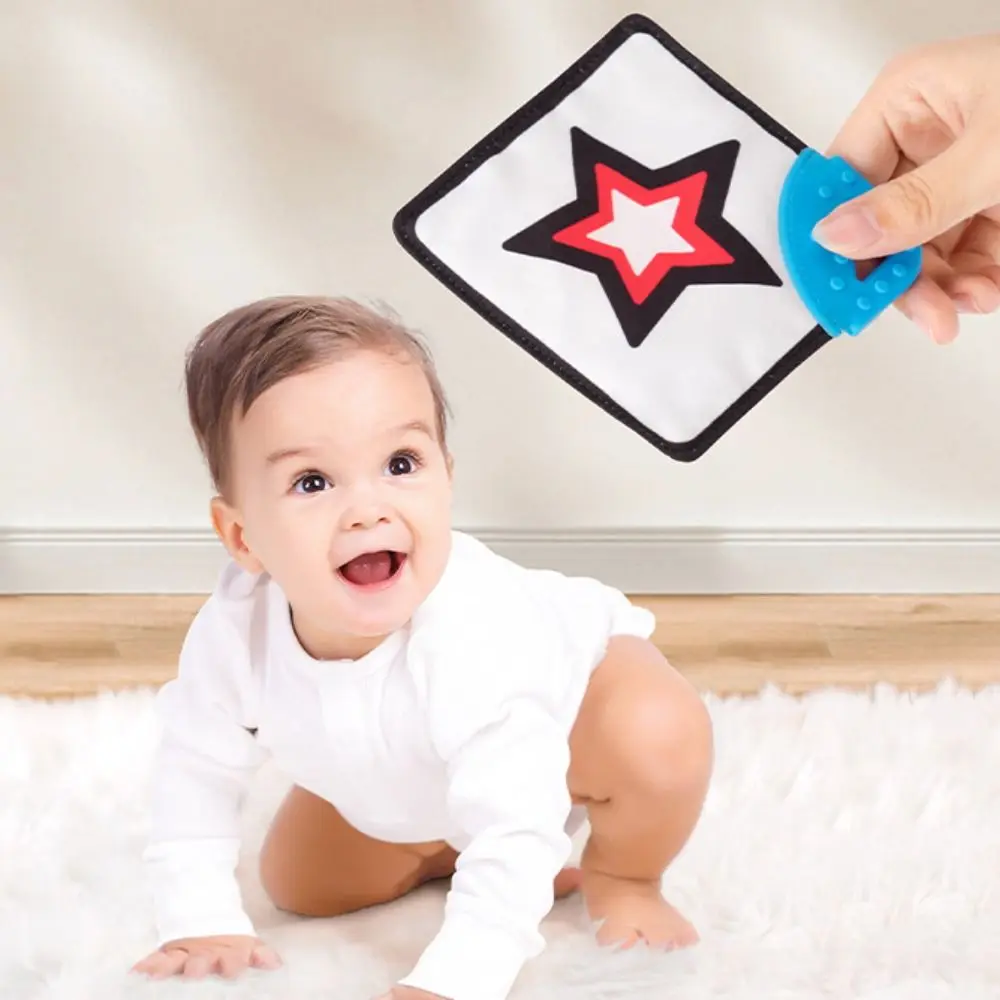 Miękka książeczka materiałowa dla niemowląt, odporna na rozdarcia, edukacyjna, trójwymiarowa książeczka materiałowa dla niemowląt, książeczka Montessori, nadająca się do prania, książeczka z grzechotkami dla dzieci i niemowląt.