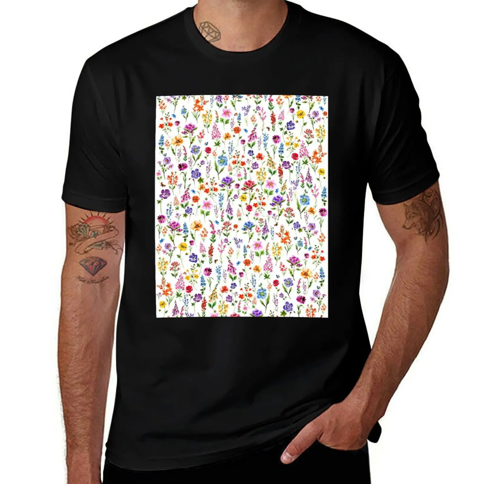 

Field of Flowers T-Shirt t shirt man casual man t shirt cotton t shirt man cotton T-Shirt