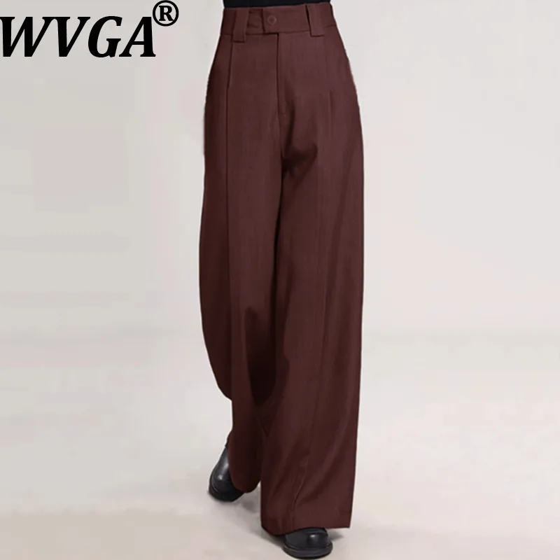 

WVGA Spring Autumn New Man Tide Straight Stylish Niche Chic Casual High-End Wrinkle-Resistant Wide-Leg Suit Pants Ins Y2K W13828