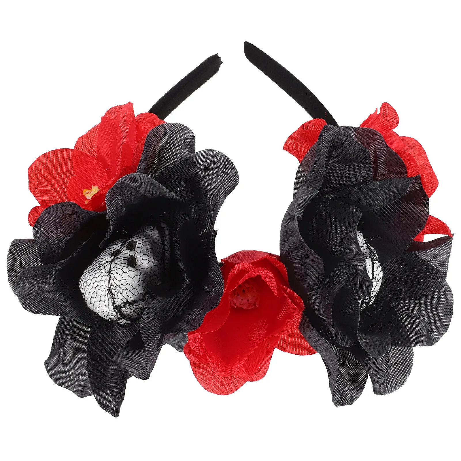 

1Pcs Skull Rose Flower Hairband Halloween Headband Halloween Party Decoration Skull Hair Hoop Rose Flower Hair Hoop