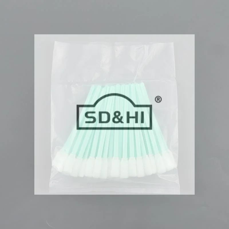 Dust Free Foam Cleaning Swabs 50 Pack Lint Free High Absorbent Sponge Head For Precision Electronics Oil Stain Cleaning