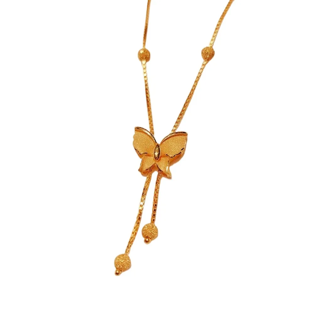 

Butterfly necklace, light luxury fringed long women's pendant collarbone chain