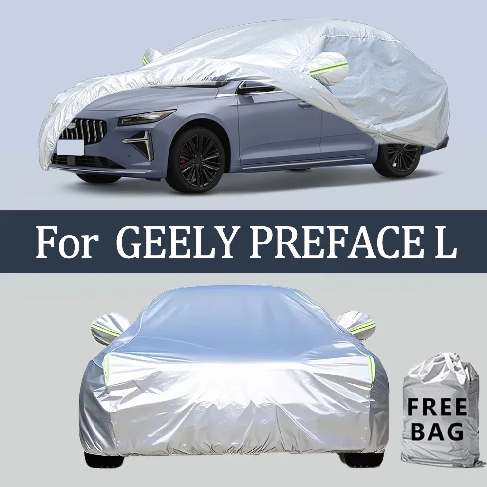 

Для GEELY PREFACE L автомобильный чехол уличные защитные чехлы снежный солнцезащитный козырек водостойкий пылезащитный внешний УФ автомобильные аксессуары