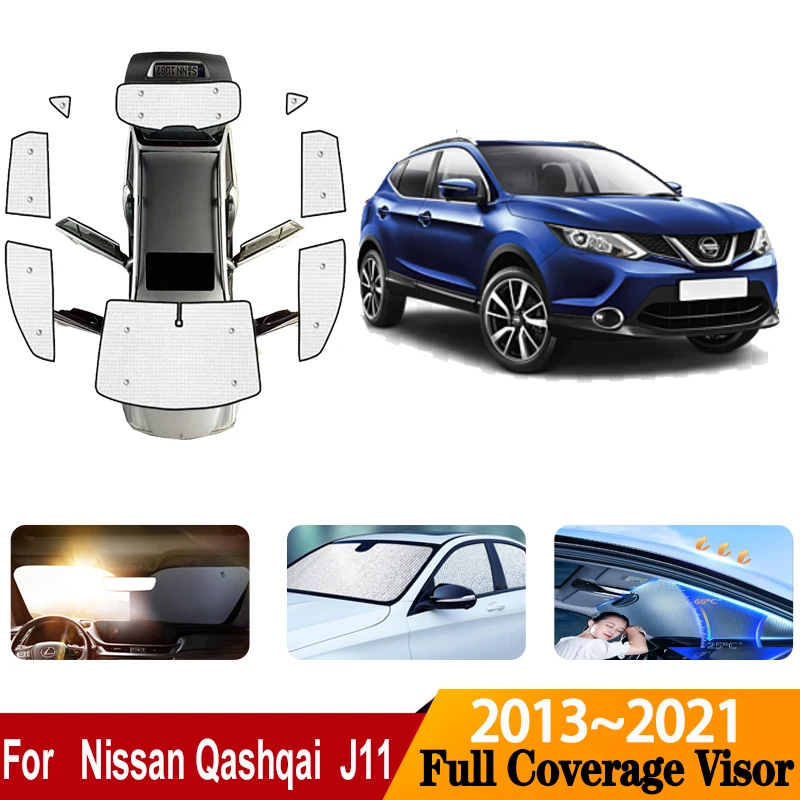 

Автомобильные солнцезащитные козырьки для Nissan Qashqai J11, аксессуары Rogue Sport 2013 ~ 2021, автомобильные солнцезащитные козырьки для окон, аксессуары