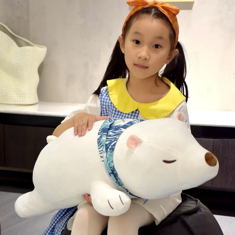 

Гигантская новая мягкая плюшевая подушка с белым медведем, милая кукла с белым медведем, мягкая игрушка для сна для девочек, детский рождественский подарок